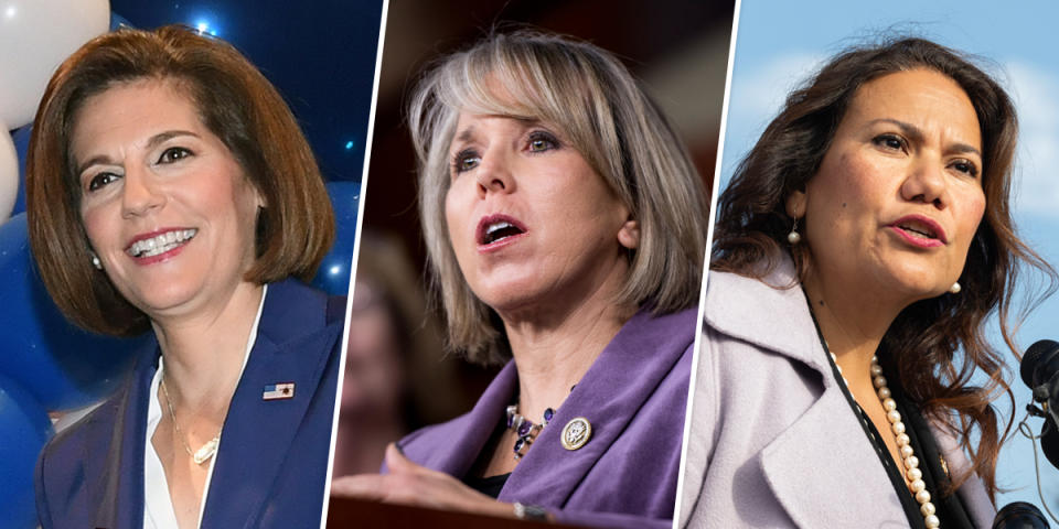 Image: Catherine Cortez-Masto, Michelle Lujan Grisham, Veronica Escobar (Getty Images file)