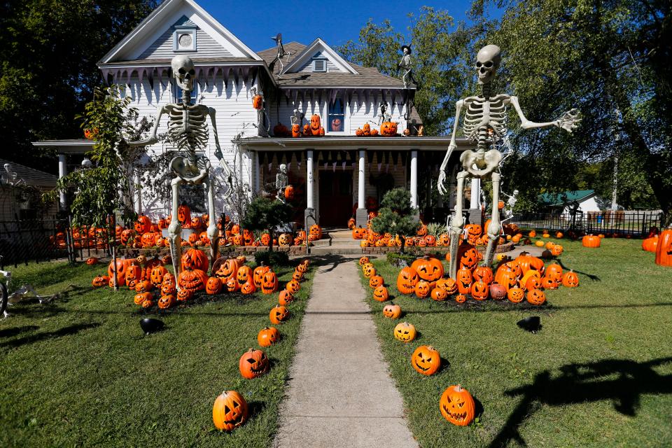 Homeowner Eric Delzell went all out for the seventh year in a row decorating his house at 401 S. Main St. in Nixa for Halloween.