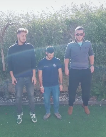 These three gents begin the Skullbreaker video in typical fashion, but stop before the fall in a message to others not to try it. Source: TikTok