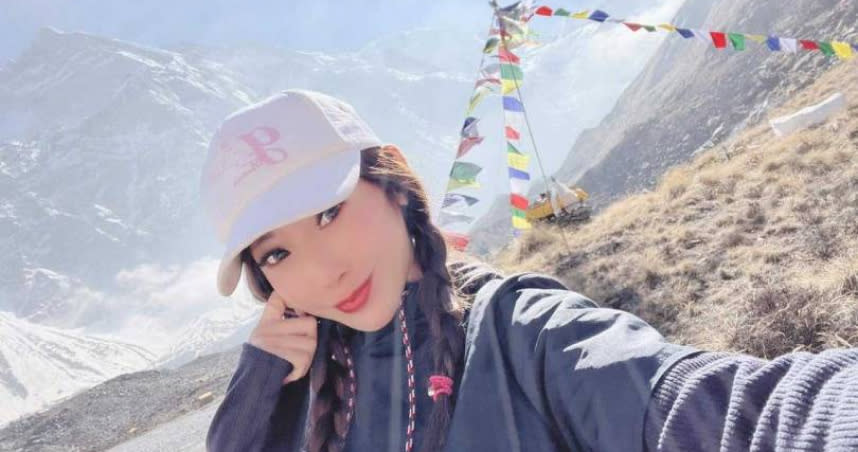 美女登山家曾格爾被爆出與公關界女強人老公陳姓富商，兩人搞外遇泡湯。（圖／翻攝自曾格爾臉書）