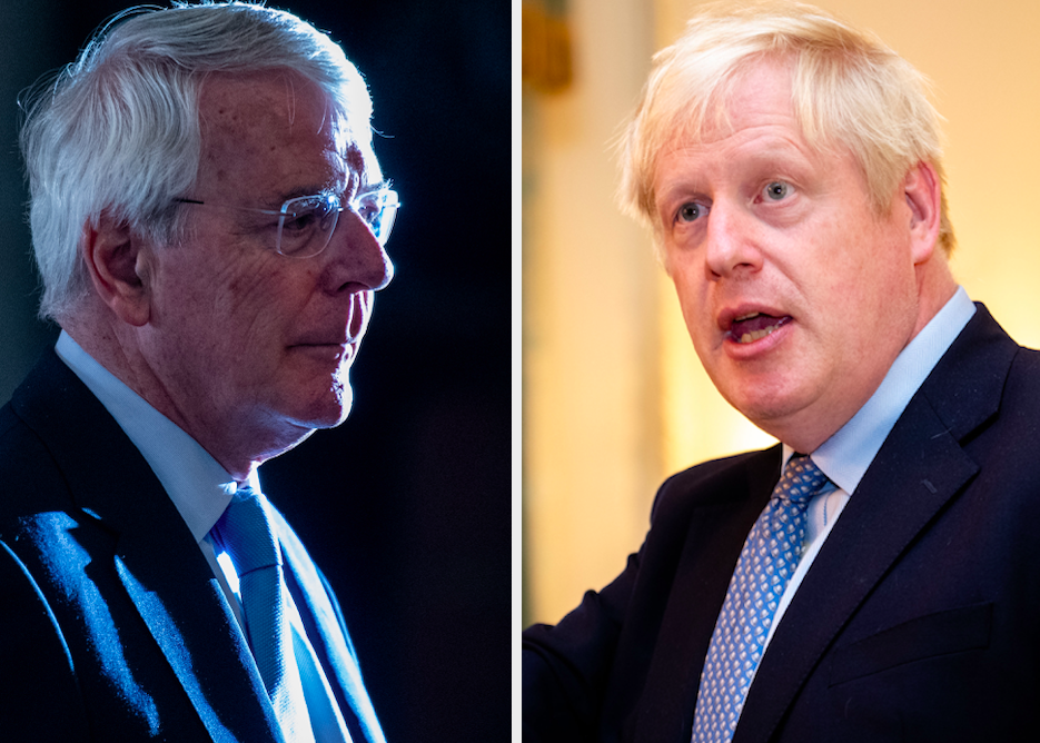 Sir John Major is set to criticise Boris Johnson in the Supreme Court (Getty)