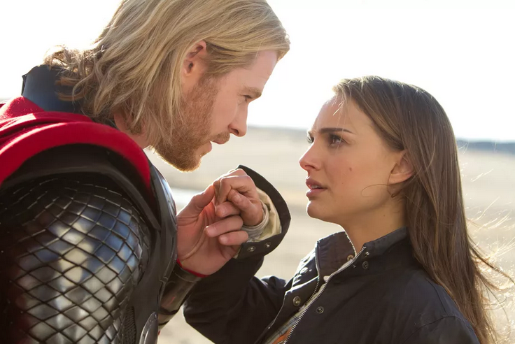 Hemsworth and Portman in Thor (Credit: Paramount)