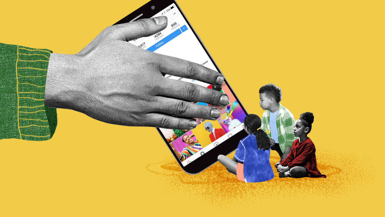 Parents and kids should discuss appropriate guidelines around social media. (Image: Getty Images; Illustration by Natalie Nelson for Yahoo)