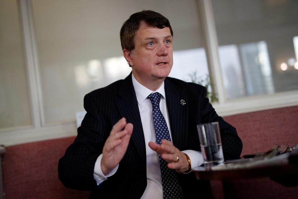 Ukip leader Gerard Batten at the party's annual conference in Birmingham: REUTERS