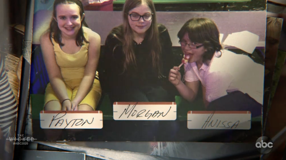 Payton Leutner, Morgan Geyser, and Anissa Weier had a sleepover the night before the attack (ABC News)