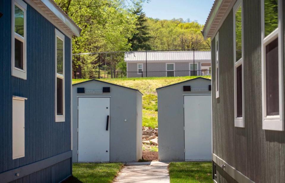 The homes are one-bedroom, one bathroom and are approximately 400 square feet. Eden Village,1001 Metropolitan Ave., also features safe sheds for the residents to use during severe weather. Tammy Ljungblad/Tljungblad@kcstar.com