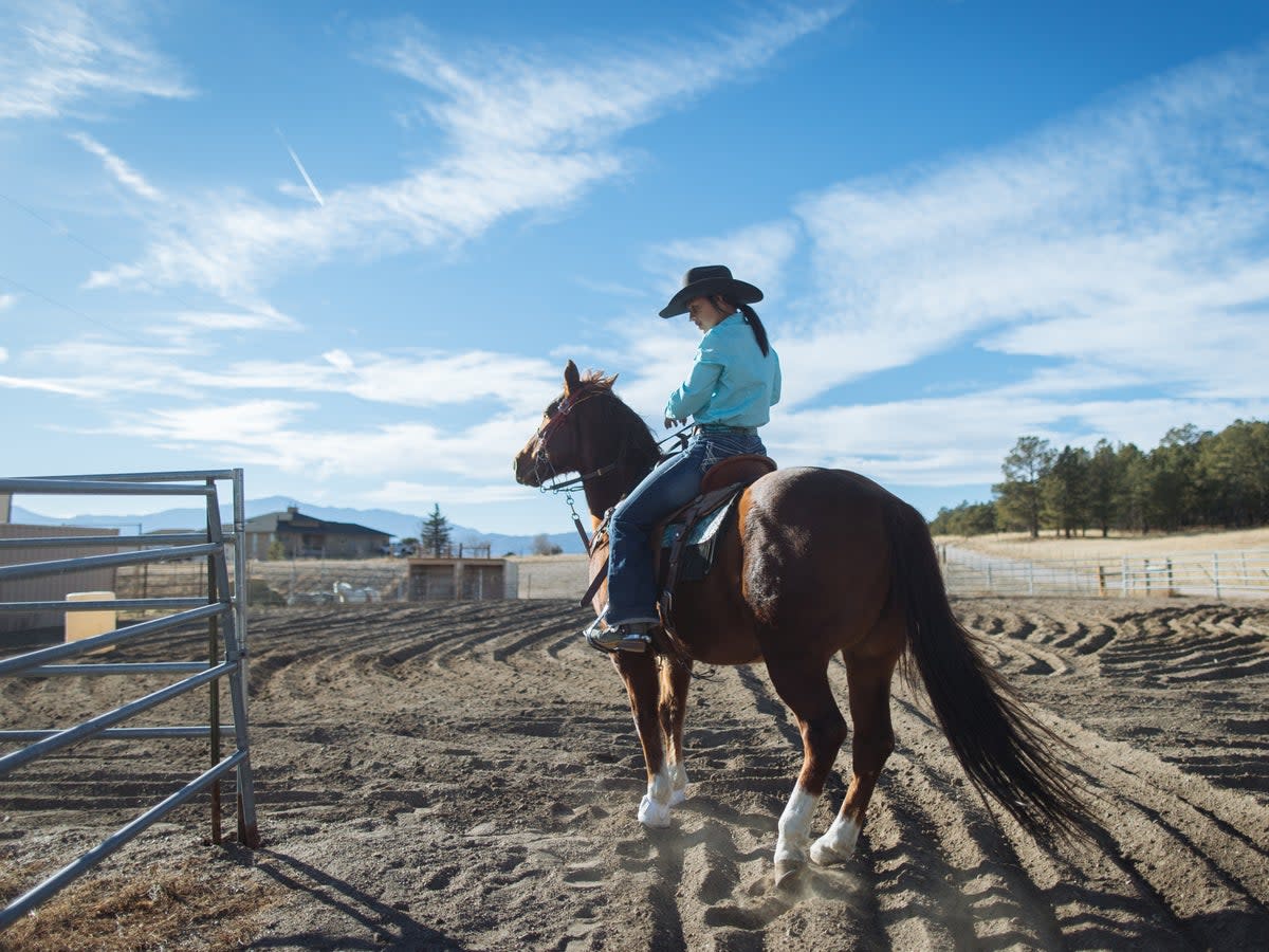 The girls ride and train their horses at the family farm in Colorado Springs (Sam Churchill)