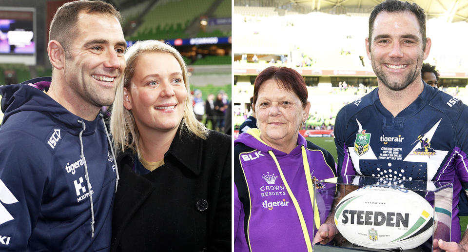 Cameron Smith and mother Sonia.