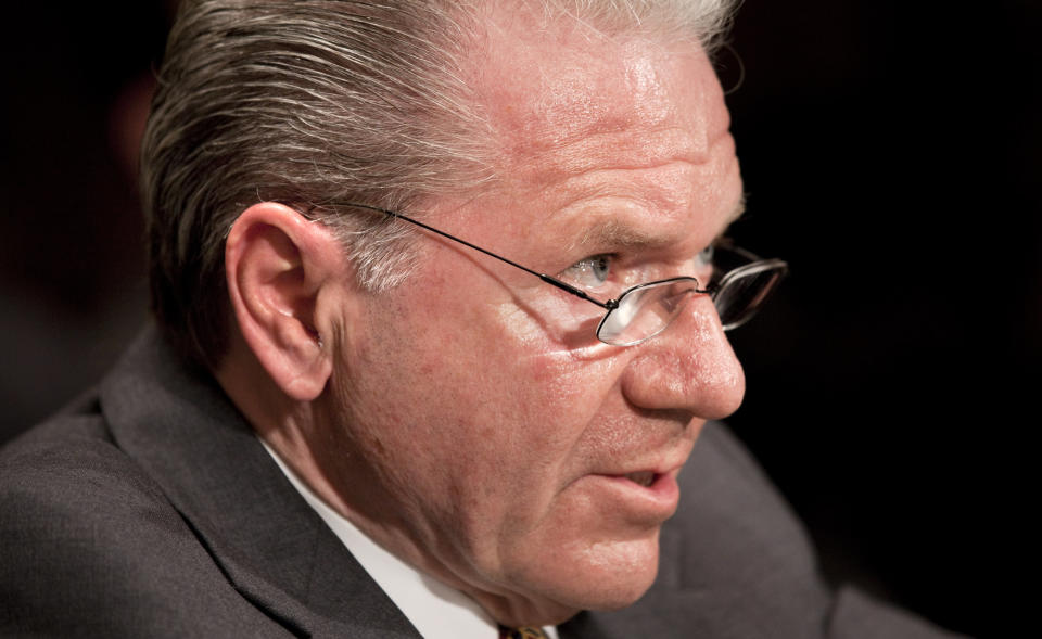 WASHINGTON, DC - DECEMBER 8:  Thomas Peterffy, CEO of Interactive Brokers, speaks during a joint hearing of the Senate Banking, Housing and Urban Affairs Committee Securities, Insurance, and Investment Subcommittee and Senate Homeland Security and Governmental Affairs Committee Investigations Subcommittee on Capitol Hill December 8, 2010 in Washington, DC.  The committee called Securities and Exchange Commission Chairman Mary Schapiro and others to testify about the integrity and US Capital Markets.  (Photo by Brendan Smialowski/Getty Images)