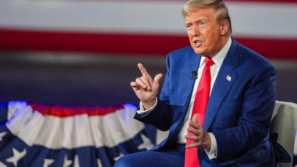 President Donald Trump at a town hall event on September 4, 2024, in Harrisburg, Pennsylvania, United States. (Photo by Selcuk Acar/Anadolu via Getty Images) (Anadolu via Getty Images)