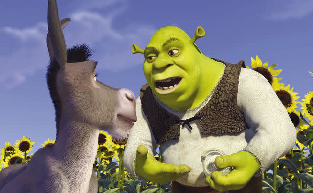 Dreamworks Llc/Kobal/Shutterstock Donkey and Shrek in 'Shrek,' 2001