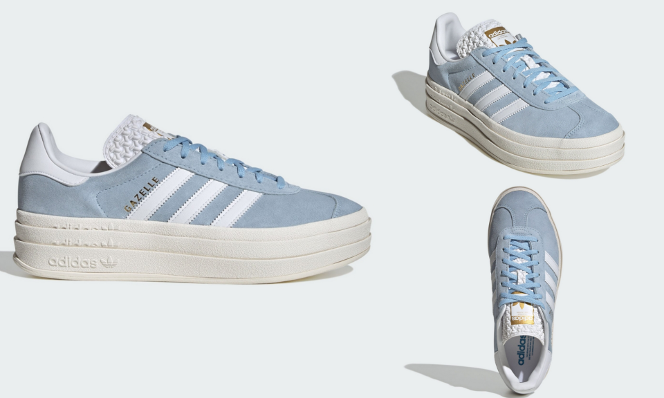 2023話題厚底球鞋推薦：adidas Originals 寶寶藍 GAZELLE BOLD厚底鞋，建議售價NT$4,090！圖片來源：Yahoo奇摩購物中心