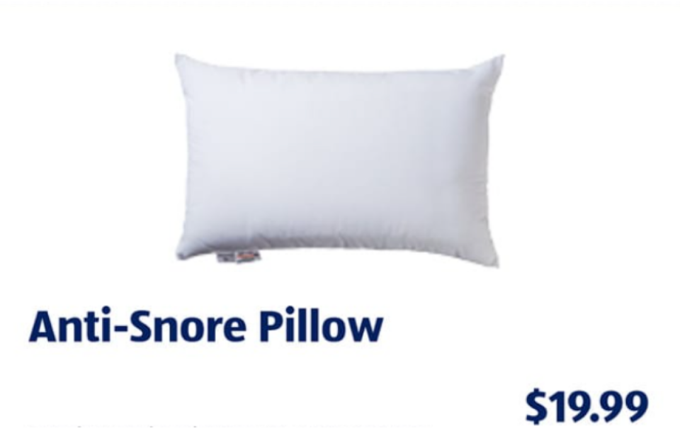 Aldi anti-snore pillow