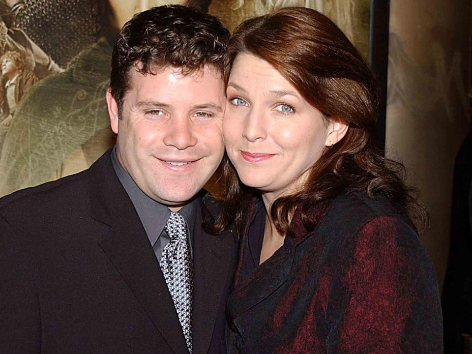 <p>Jeff Kravitz/FilmMagic</p> Sean Astin and his wife Christine Astin during the 