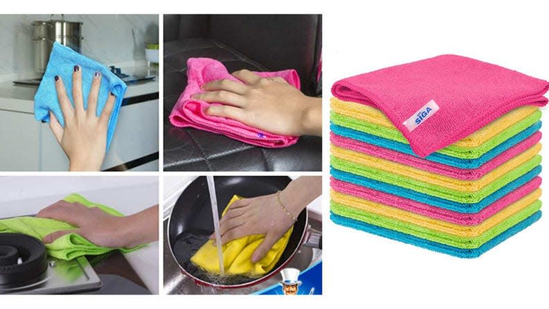 Microfiber cloths are a cleaning MUST.