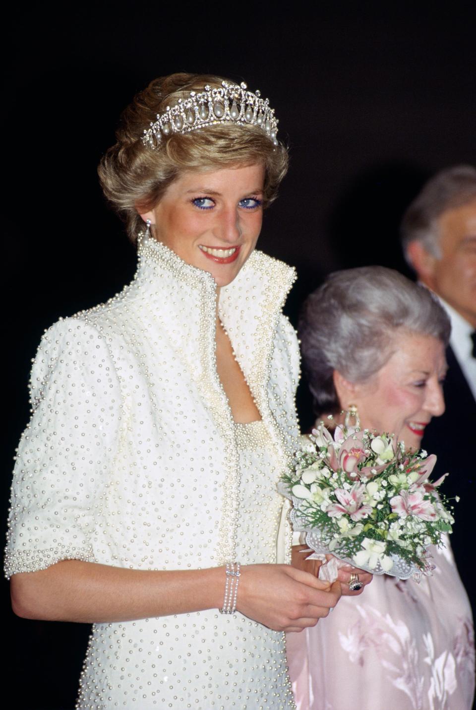 Princess Diana wearing her “Elvis” dress in Hong Kong in 1989