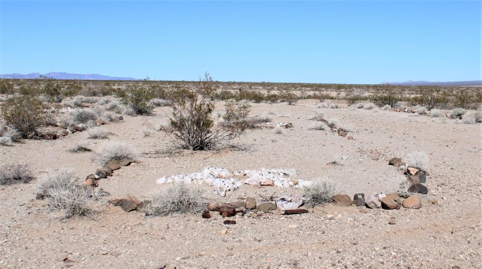 Possible site where some soldiers' tents were set at Camp Ibis