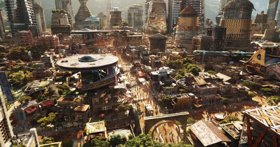 The fictional African city Wakanda in the Black Panther films