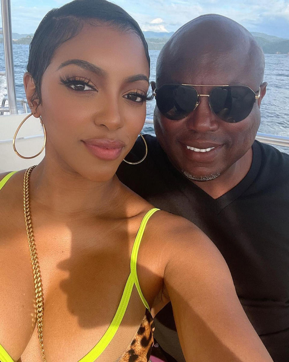 <p>"Our relationship began a month ago—yes we are crazy in love," Williams wrote of her relationship with Guobadia, who <a href="https://people.com/tv/rhoa-falynn-guobadia-splits-from-husband-simon-guobadia/" rel="nofollow noopener" target="_blank" data-ylk="slk:split from ex-wife and RHOA star Falynn;elm:context_link;itc:0;sec:content-canvas" class="link ">split from ex-wife and <em>RHOA</em> star Falynn</a> in April.</p> <p>"I know it's fast but we are living life each day to its fullest," she continued. "I choose happiness every morning and every night. Tuning out all negative energy and only focused on positive wishes. He makes me so happy and to me, that is what matters most."</p>