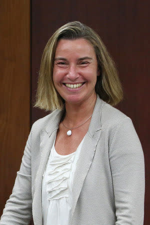 EU foreign policy chief Federica Mogherini is seen during a meeting with Cuba's Minister of Foreign Trade and Investment Rodrigo Malmierca (not pictured) in Havana, Cuba, January 3, 2018. REUTERS/Jorge Luis Banos/Pool