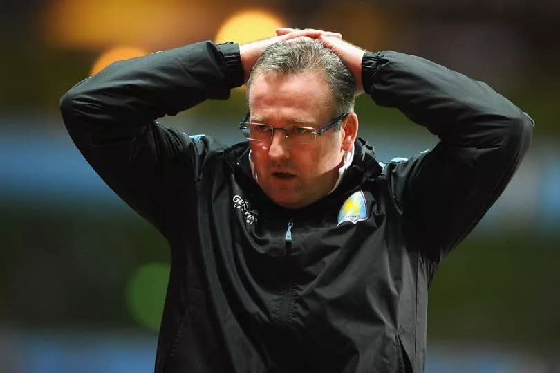 Aston Villa have parted company with manager Paul Lambert BIRMINGHAM, ENGLAND - JANUARY 29: Villa manager Paul Lambert looks dejected during the Barclays Premier League match between Aston Villa and Newcastle United at Villa Park on January 29, 2013 in Birmingham, England.