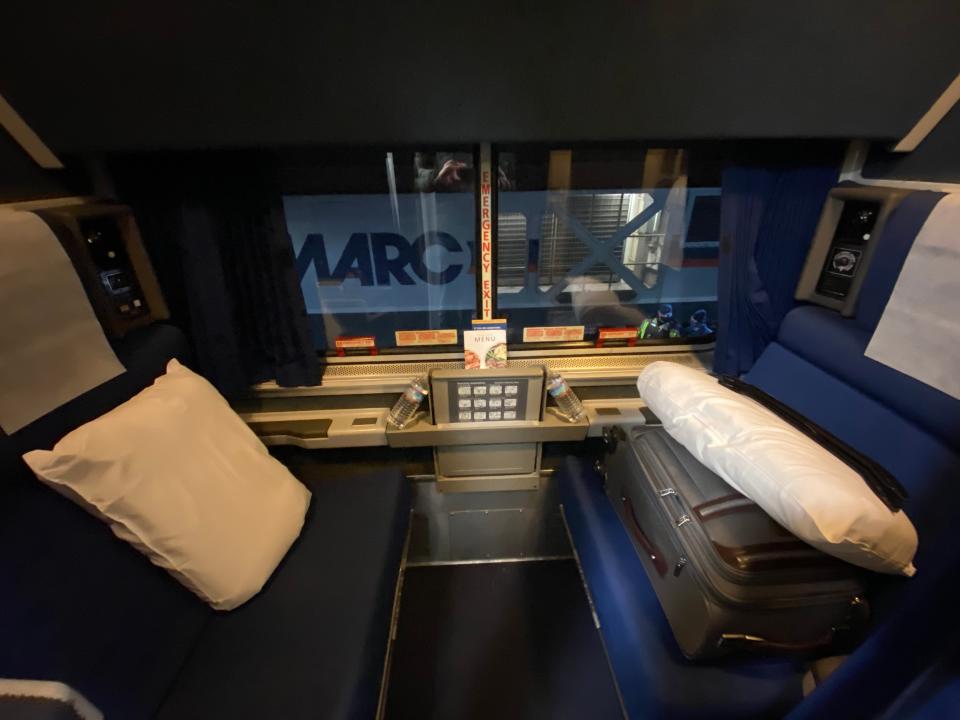 The service for roomette passengers is like a first-class flight cabinRichard Hall/The Independent