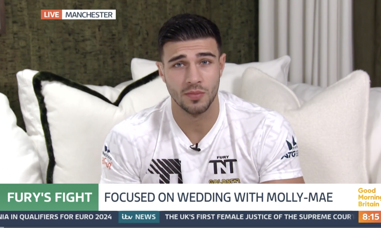 Tommy Fury appears on Good Morning Britain