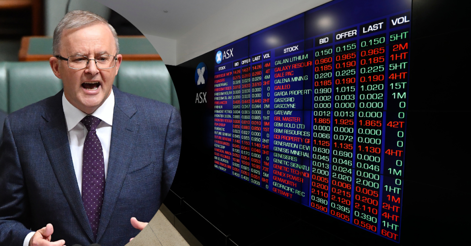 Opposition leader Anthony Albanese delivers Budget reply in parliament, ASX200