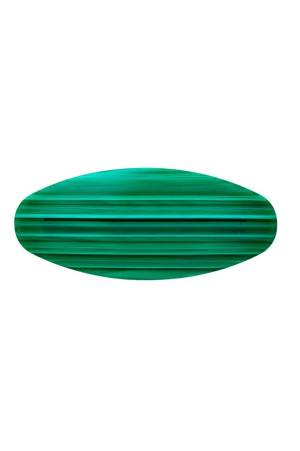 21) Jumbo Oval Clip in Malachite