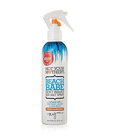 Find this Not Your Mothers Beach Babe Soft Waves Sea Salt Spray for $9 on <a href="https://amzn.to/3h0aGe8" target="_blank" rel="noopener noreferrer">Amazon</a>.