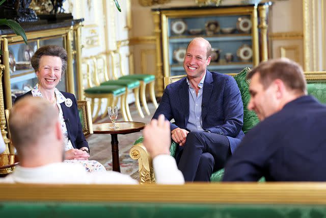 <p>Chris Jackson/Getty</p> Prince William records The Good, The Bad and The Rugby Podcast on Sept. 6 at Windsor Castle.