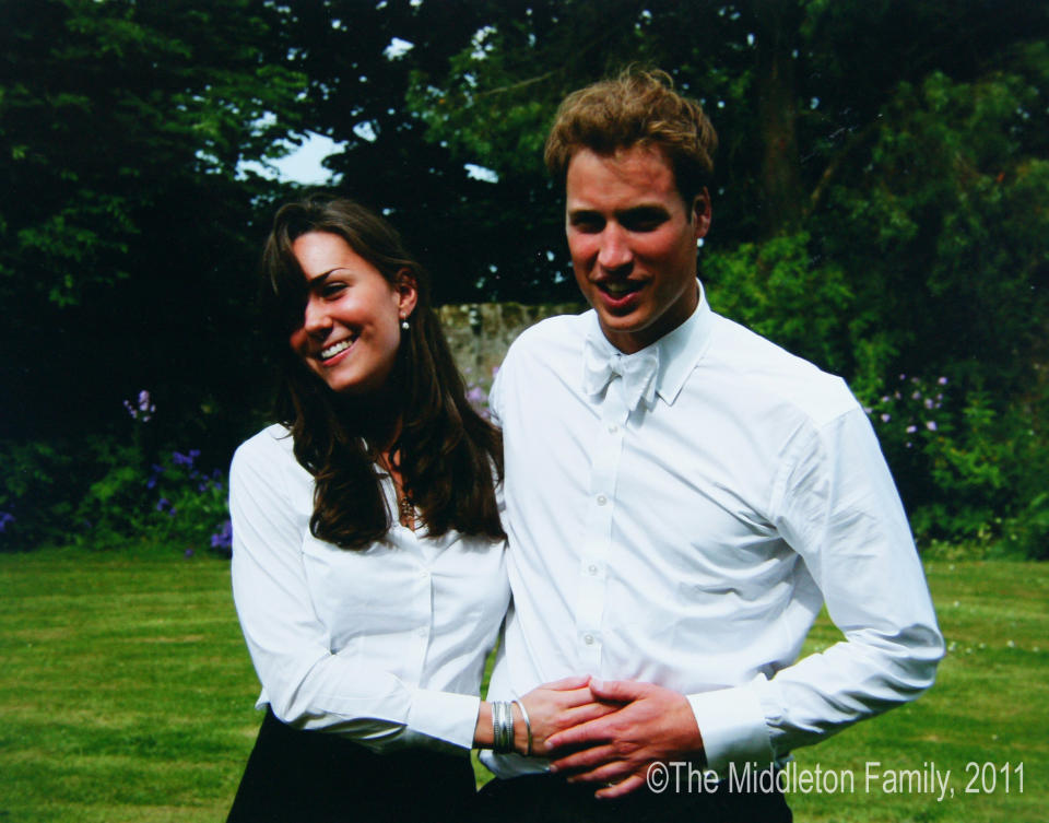 (NO SALES) In this Handout Image provided by Clarence House www.officialroyalwedding2011.org, Kate Middleton and Prince William on the day of their graduation ceremony at St Andrew's University  in St Andrew's on June 23, 2005 in Scotland.