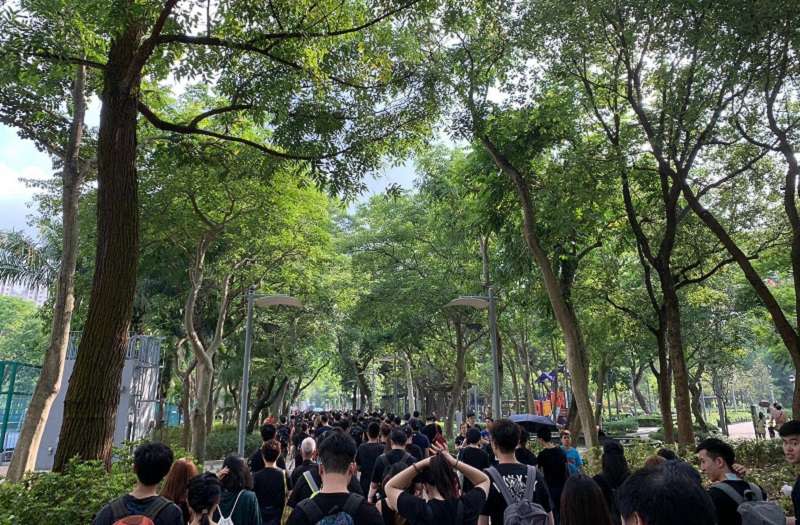 維多利亞公園 20190616_香港16日下午「反送中」大遊行。（H.H提供）