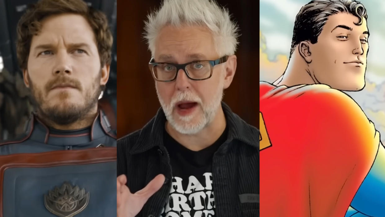  Peter Quill GoG VOL. 3, James Gunn announcing the gods and monsters chapter of DCU, Superman from All-Star Superman. 