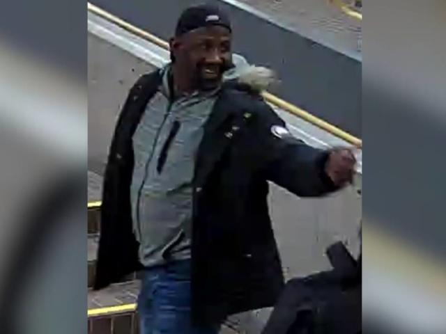 Montreal police are looking for this suspect, who is described as standing around six foot one. (Submitted by the SPVM - image credit)