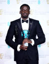 Daniel Kaluuya with his EE Rising Star award (Ian West/PA)