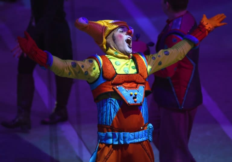 Performers from the Ringling Bros. and Barnum & Bailey circus stage their final show in Uniondale, New York, on May 21, 2017