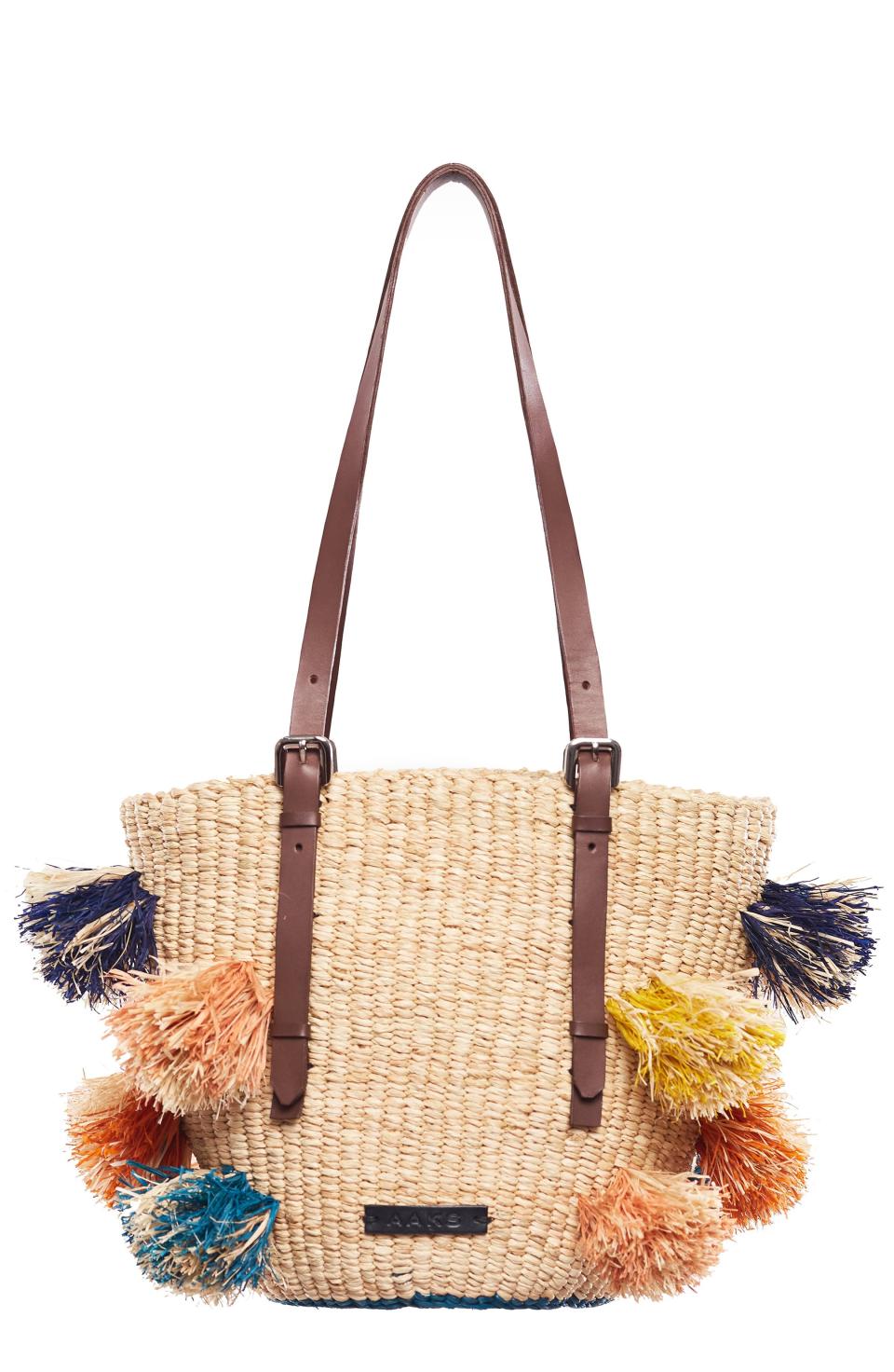 Hawa Rainbow Raffia Tote