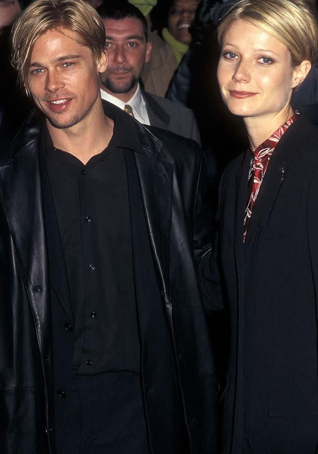 Gwyneth and her ex boyfriend Brad Pitt. Source: Getty