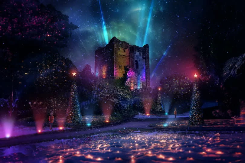 Artwork teases how the light trail will look at Guildford Castle