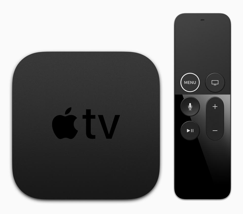 The Apple TV and remote.