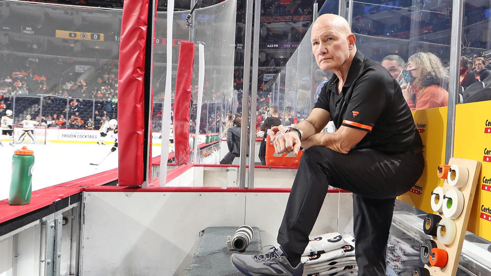 Two Flyers trainers are suing ownership, claiming they were unknowingly exposed to cancer-causing chemicals from Zambonis at the team's practice facility.  (Photo via Reuters) 
