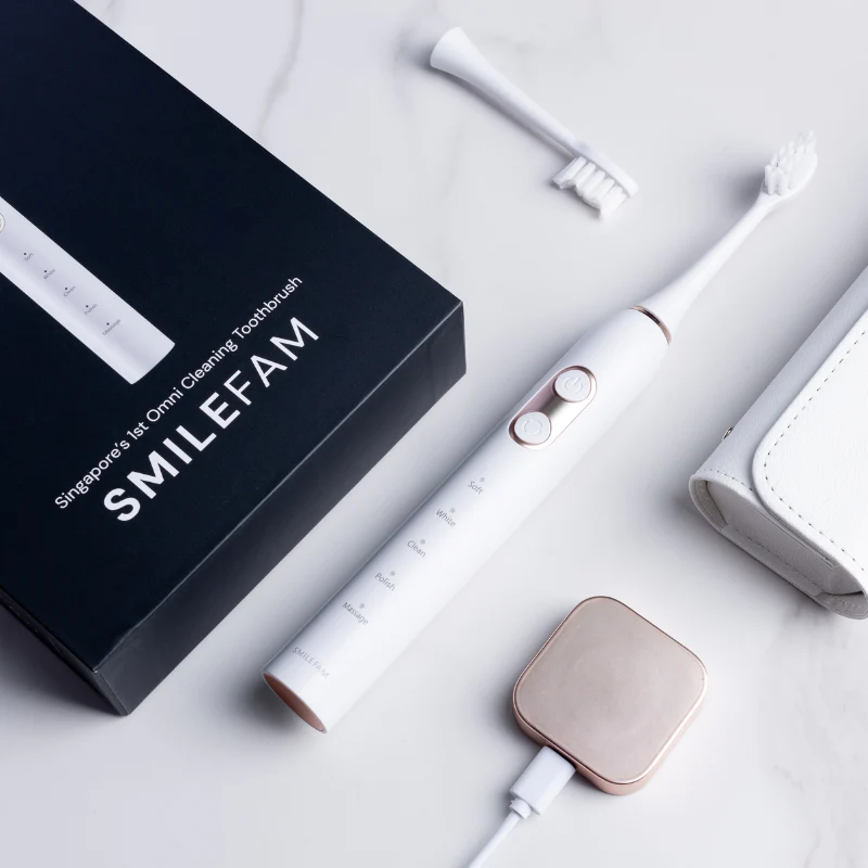 Smile Fam’s Omni-Cleaning Toothbrush promises unparalleled teeth whitening. PHOTO: SmileFam