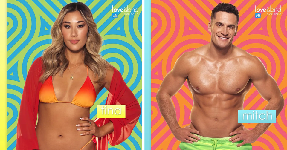 Love Island's Tina Provis and Mitch Hibberd in 2022.