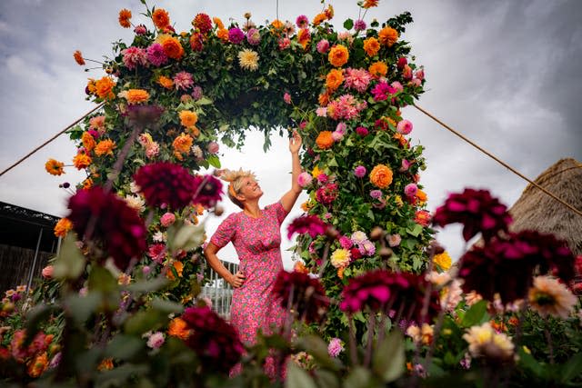 One of the sculptures is in the shape of a trilithon (Ben Birchall/PA)