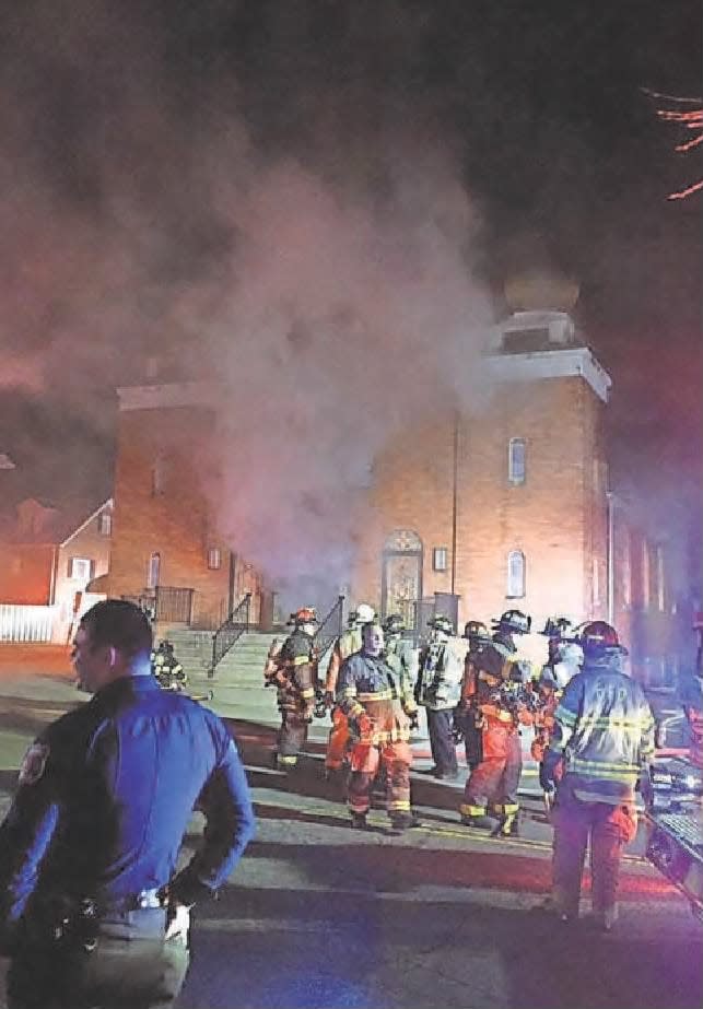Fire heavily damaged St. Mary’s Ukrainian Catholic Church in Carteret on Tuesday, Nov. 27, 2018.