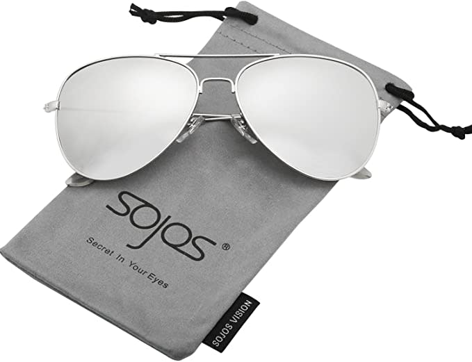 SOJOS Mirrored Aviators