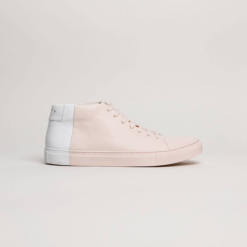 <a rel="nofollow noopener" href="https://theynewyork.com/midtops/two-tone-low-mid-tops-in-blush-white-men" target="_blank" data-ylk="slk:Two-Tone Mid-Tops, They New York, $315The perfect mix of feminine and masculine, if you ask us.;elm:context_link;itc:0;sec:content-canvas" class="link ">Two-Tone Mid-Tops, They New York, $315<p><span>The perfect mix of feminine and masculine, if you ask us.</span></p> </a>