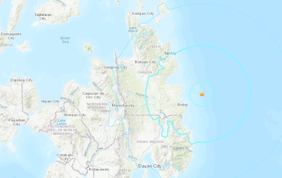 The epicentre of the 7.6 magnitude earthquake, according to the United States Geological Survey (USGS)