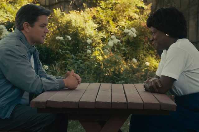 COURTESY OF AMAZON STUDIOS Matt Damon and Viola Davis in <em>Air</em> (2023)